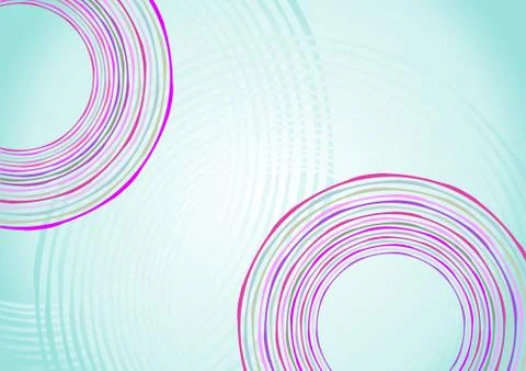 Abstract modern light blue background with colourful circles Illustration