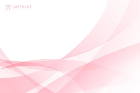 Abstract modern light pink wave element on white background with space for yo Stock Illustration