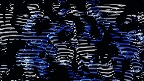 Abstract modern line motion background loop blue white Stock Footage 80998077