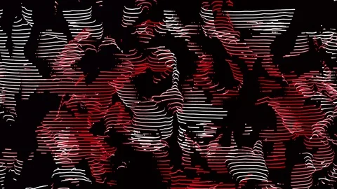 Abstract modern line motion background loop red white Stock Footage 81191592