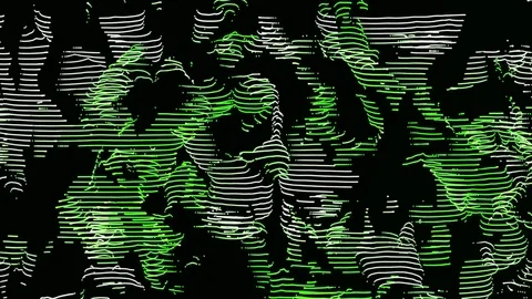 Abstract modern line motion background loop green white Stock Footage 81191598