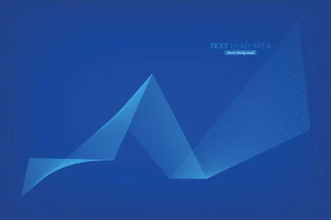 Abstract Modern Line, Text Head Area Vector Background Stock Illustration