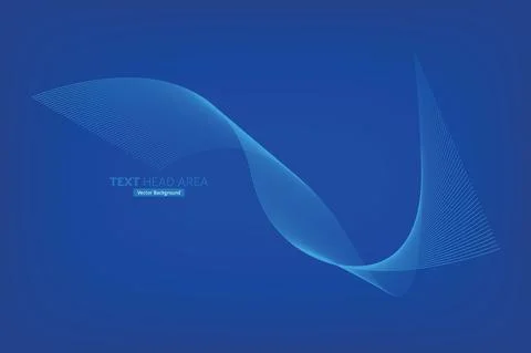 Abstract Modern Line, Text Head Area Vector Background Stock Illustration