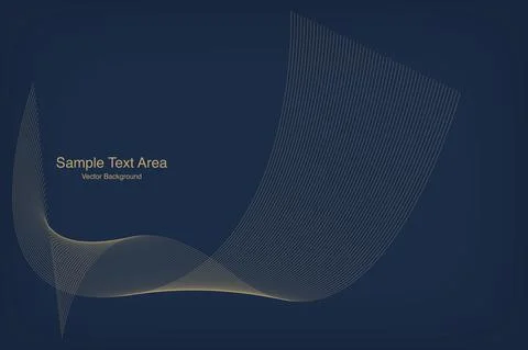 Abstract Modern Line, Wave Designed On Blue Background With Sample Text Area Stock Illustration