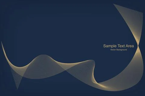 Abstract Modern Line, Wave Designed On Blue Background With Sample Text Area Stock-Illustration