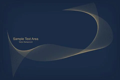 Abstract Modern Line, Wave Designed On Blue Background With Sample Text Area Stock Illustration