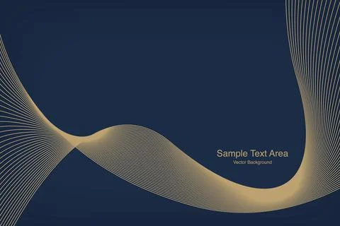 Abstract Modern Line, Wave Designed On Blue Background With Sample Text Area Stock Illustration
