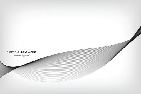 Abstract Modern Line, Wave Designed On Gray Background With Sample Text Area Stock Illustration
