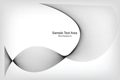 Abstract Modern Line, Wave Designed On Gray Background With Sample Text Area Illustrazione stock