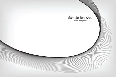 Abstract Modern Line, Wave Designed On Gray Background With Sample Text Area Stock Illustration