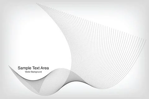 Abstract Modern Line, Wave Designed On Gray Background With Sample Text Area Stock Illustration
