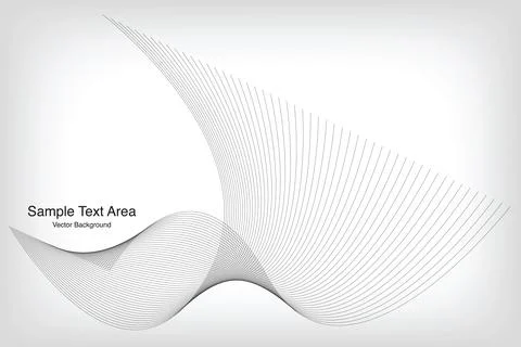 Abstract Modern Line, Wave Designed On Gray Background With Sample Text Area Stock Illustration