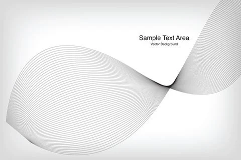 Abstract Modern Line, Wave Designed On Gray Background With Sample Text Area Stock Illustration