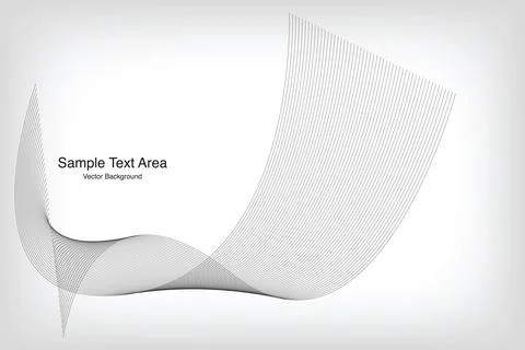 Abstract Modern Line, Wave Designed On Gray Background With Sample Text Area Stock Illustration