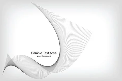 Abstract Modern Line, Wave Designed On Gray Background With Sample Text Area Stock Illustration