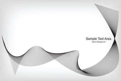 Abstract Modern Line, Wave Designed On Gray Background With Sample Text Area Stock Illustration