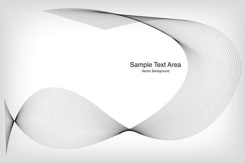 Abstract Modern Line, Wave Designed On Gray Background With Sample Text Area Stock Illustration
