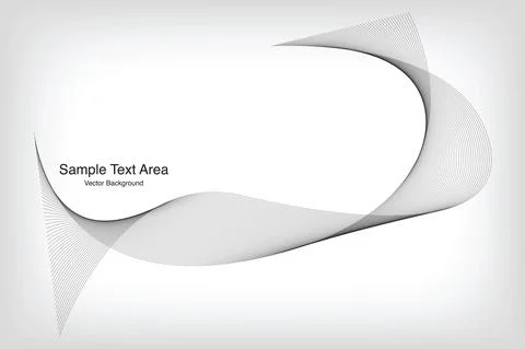 Abstract Modern Line, Wave Designed On Gray Background With Sample Text Area Stock Illustration