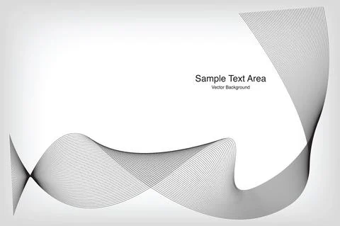 Abstract Modern Line, Wave Designed On Gray Background With Sample Text Area Stock Illustration