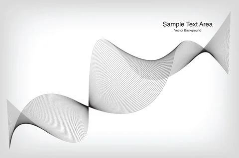 Abstract Modern Line, Wave Designed On Gray Background With Sample Text Area Stock Illustration