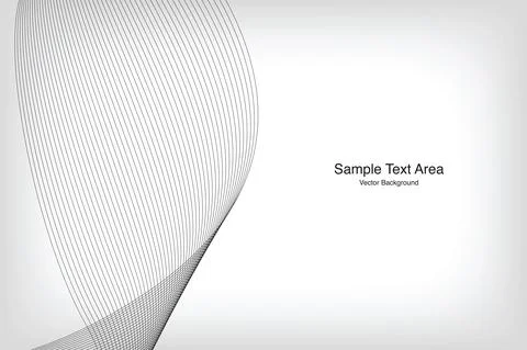 Abstract Modern Line, Wave Designed On Gray Background With Sample Text Area Stock Illustration
