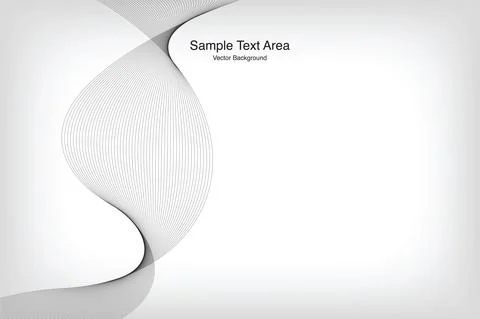 Abstract Modern Line, Wave Designed On Gray Background With Sample Text Area Stock Illustration