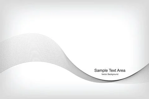 Abstract Modern Line, Wave Designed On Gray Background With Sample Text Area Stock Illustration