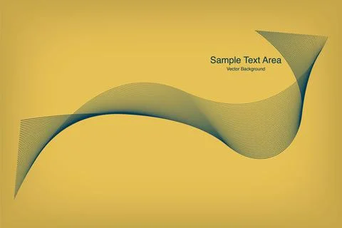 Abstract Modern Line, Wave Designed On White Background With Sample Text Area Stock Illustration