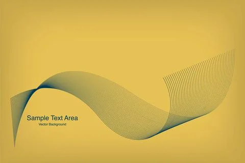 Abstract Modern Line, Wave Designed On White Background With Sample Text Area Stock Illustration