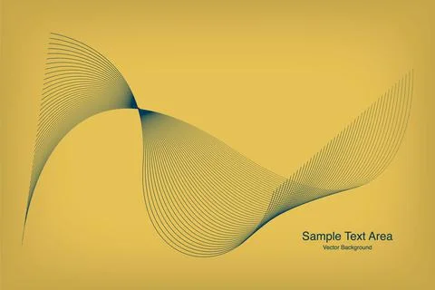 Abstract Modern Line, Wave Designed On White Background With Sample Text Area Stock Illustration