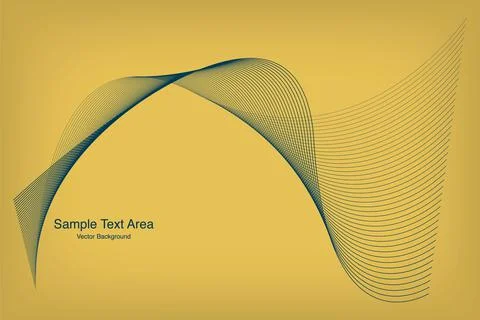 Abstract Modern Line, Wave Designed On White Background With Sample Text Area Stock Illustration
