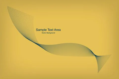 Abstract Modern Line, Wave Designed On White Background With Sample Text Area Stock Illustration