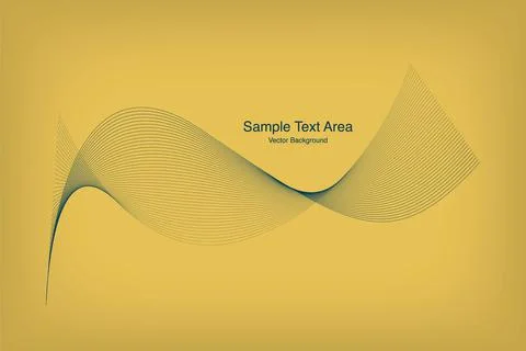 Abstract Modern Line, Wave Designed On White Background With Sample Text Area Stock Illustration
