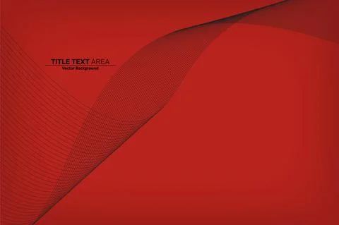 Abstract Modern Line, Wave Designed On White Background With Title Text Area Stock Illustration