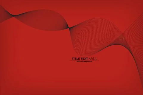 Abstract Modern Line, Wave Designed On White Background With Title Text Area Stock Illustration