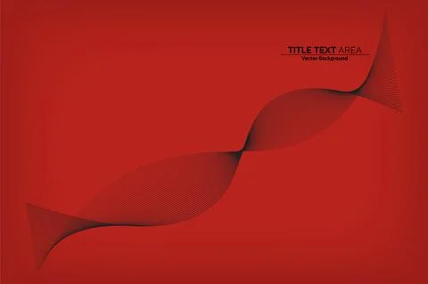 Abstract Modern Line, Wave Designed On White Background With Title Text Area Stock Illustration