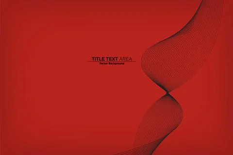 Abstract Modern Line, Wave Designed On White Background With Title Text Area Stock Illustration