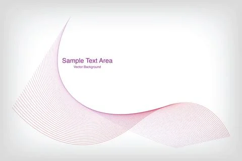 Abstract Modern Line, Wave Designed On White Background With Sample Text Area Stock Illustration
