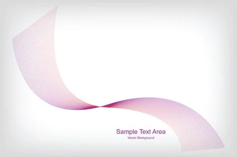 Abstract Modern Line, Wave Designed On White Background With Sample Text Area Stock Illustration