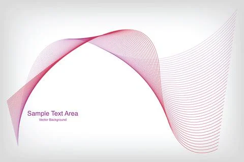 Abstract Modern Line, Wave Designed On White Background With Sample Text Area Stock Illustration