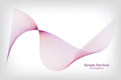 Abstract Modern Line, Wave Designed On White Background With Sample Text Area Stock Illustration