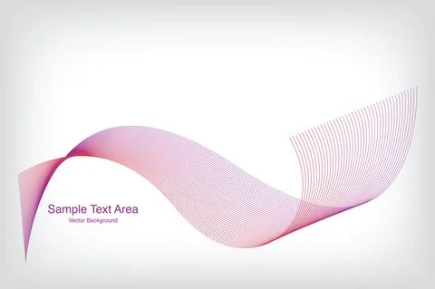 Abstract Modern Line, Wave Designed On White Background With Sample Text Area Stock Illustration