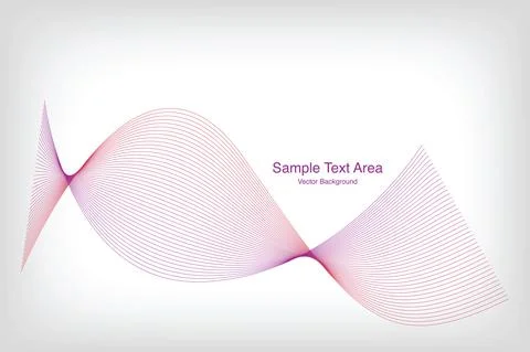Abstract Modern Line, Wave Designed On White Background With Sample Text Area Stock Illustration