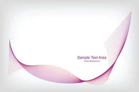 Abstract Modern Line, Wave Designed On White Background With Sample Text Area Stock Illustration