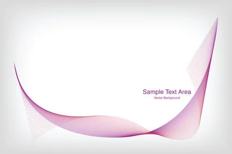 Abstract Modern Line, Wave Designed On White Background With Sample Text Area Stock Illustration