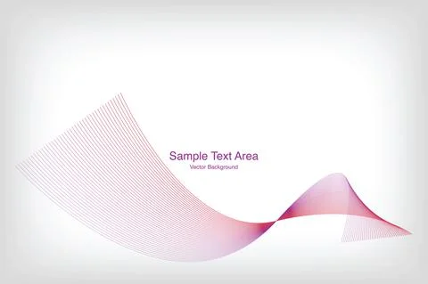 Abstract Modern Line, Wave Designed On White Background With Sample Text Area Stock Illustration