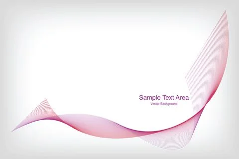 Abstract Modern Line, Wave Designed On White Background With Sample Text Area Stock Illustration