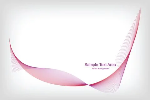 Abstract Modern Line, Wave Designed On White Background With Sample Text Area Stock Illustration