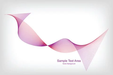 Abstract Modern Line, Wave Designed On White Background With Sample Text Area Stock Illustration