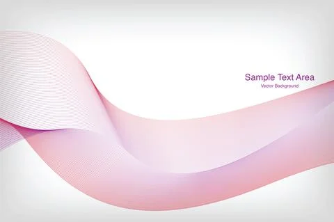 Abstract Modern Line, Wave Designed On White Background With Sample Text Area Stock Illustration